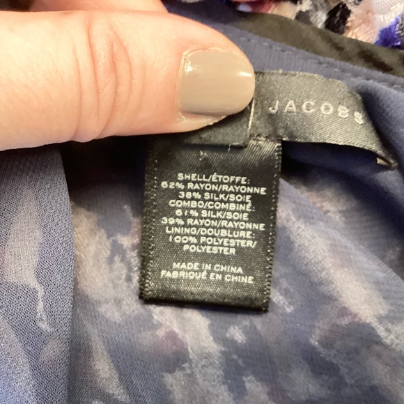 Marc by Marc Jacobs Puzzle Print Devore Velvet Silk Blend Dress - 2 - Picture 8 of 8